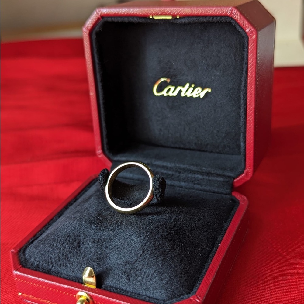 Cartier 1895 wedding band, width 3.5 mm, 18K yellow gold (750/1000) size 52 US 6